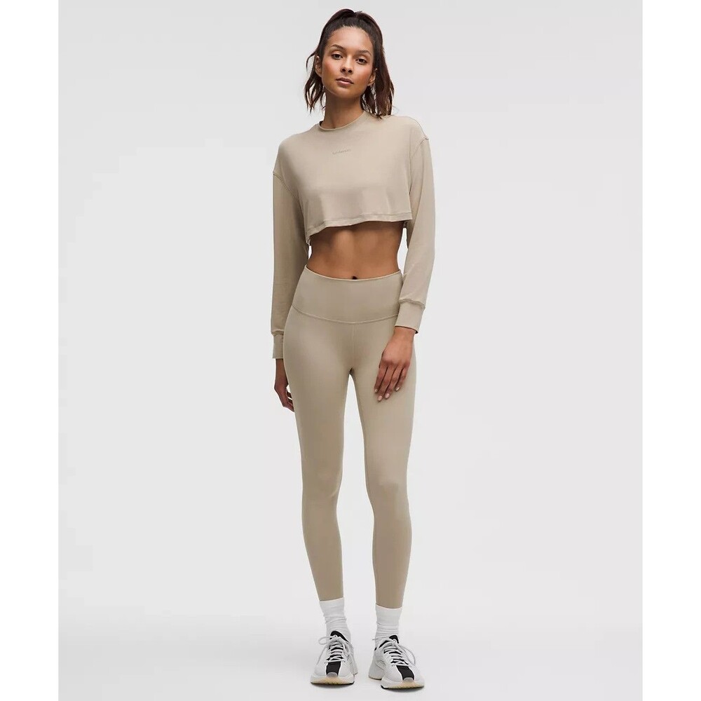 Lululemon Wunder Train High Rise Tight 28" Sheer Oak Everlux Leggings Women's 6